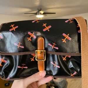 Fossil waxed canvas airplane bag